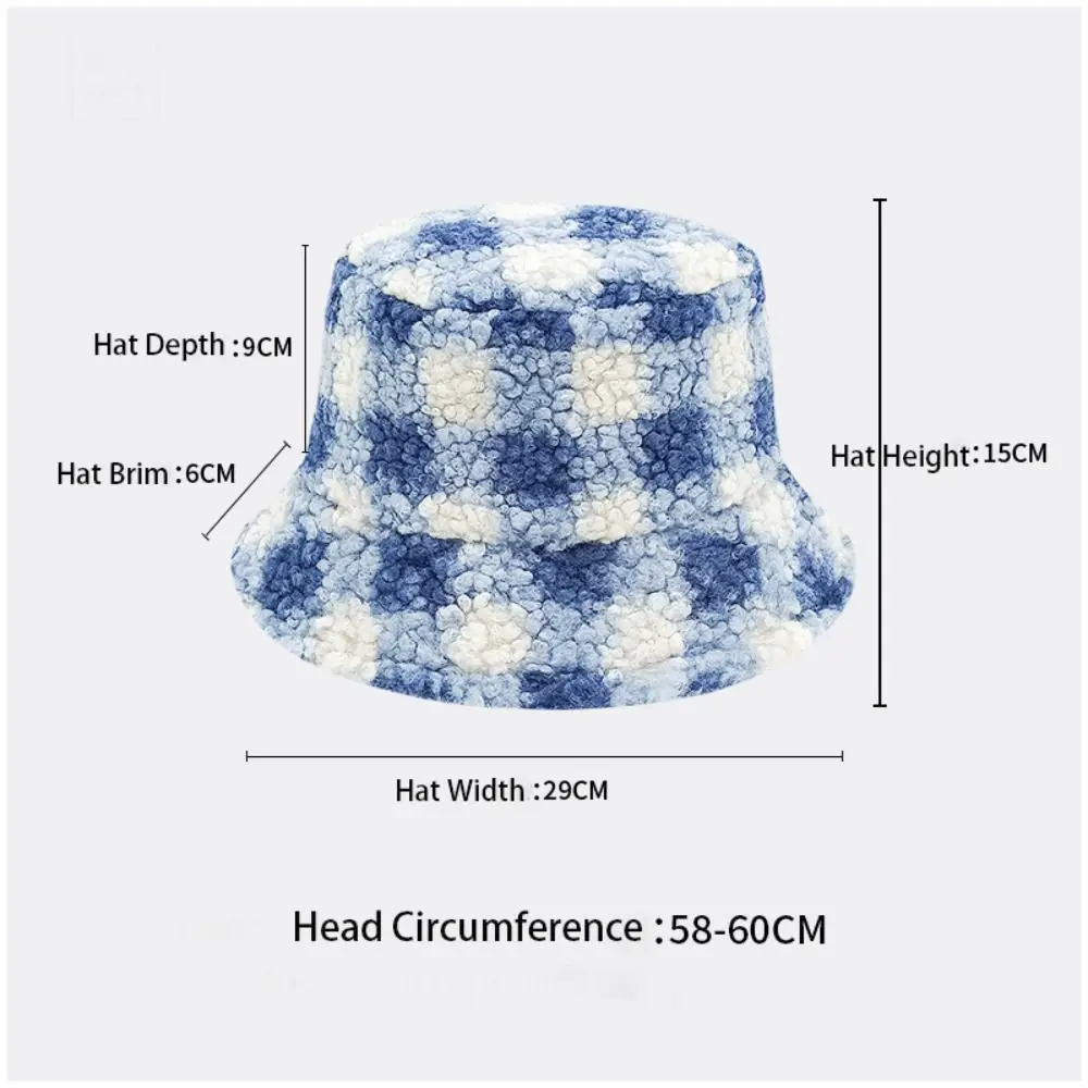 Plush Thicken Women Fluffy Bucket Hat Trend Cold Protection High Quality Fisherman Cap Winter Warm Ladies Hats image 6