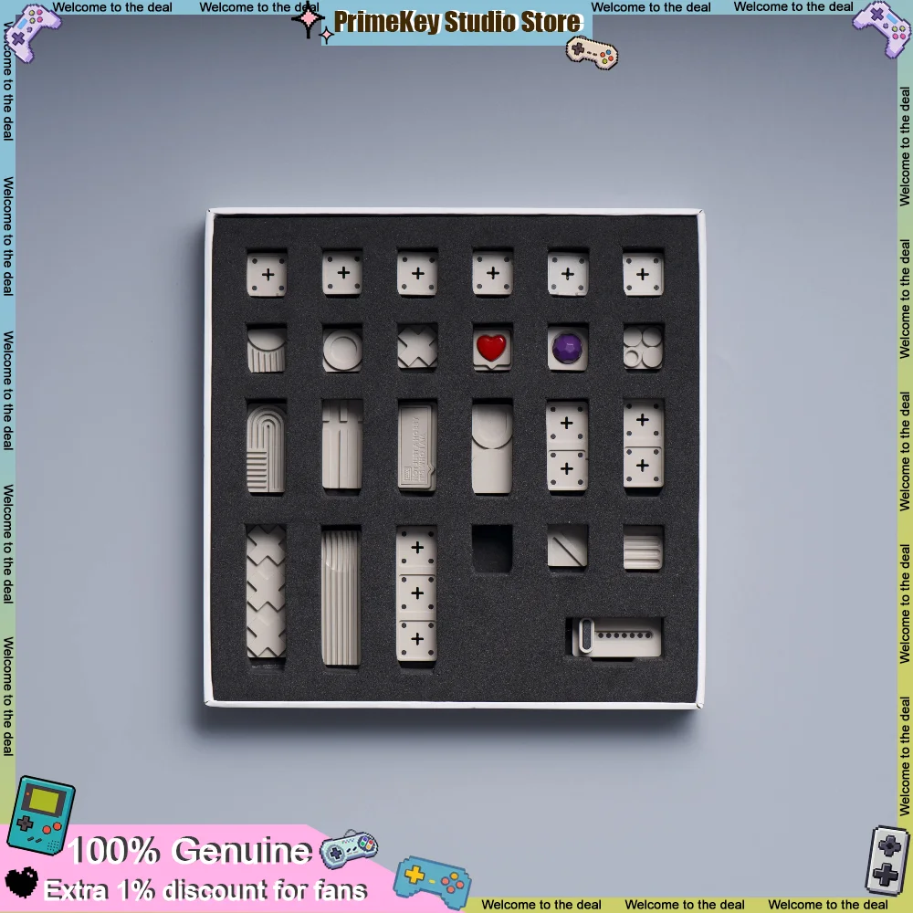 BOHEMIA LAB SH2PE Vera Custom Keycaps Set 24keys Cherry Profile Metal Anodize Opaque for MX Stem Game Mechanical Keyboard Gift
