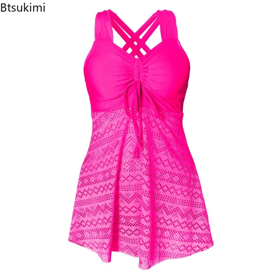 Nowy damski dwuczęściowy zestaw stroje kąpielowe damskie stroje kąpielowe bikini drukuj kostium kąpielowy seksowne Monokini letnie kostiumy kąpielowe z wysokim stanem Tankini