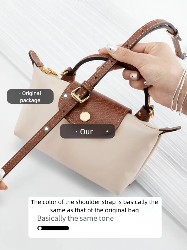 Leather Replacement Crossbody Bag Strap For Longchamp Mini Bag Shoulder Strap Without Punching Modification Bag Accessories