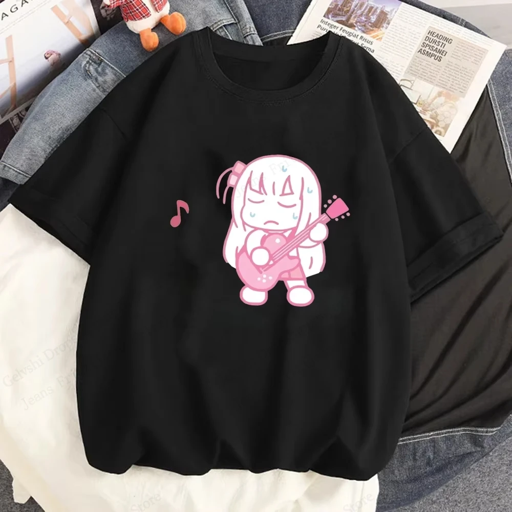 Anime BOCCHI THE ROCK T Shirt Men Women Fashion Casual Short Sleeve T-shirt Cotton Tshirt Kids Hip Hop Tops Tees Cosplay  Costum