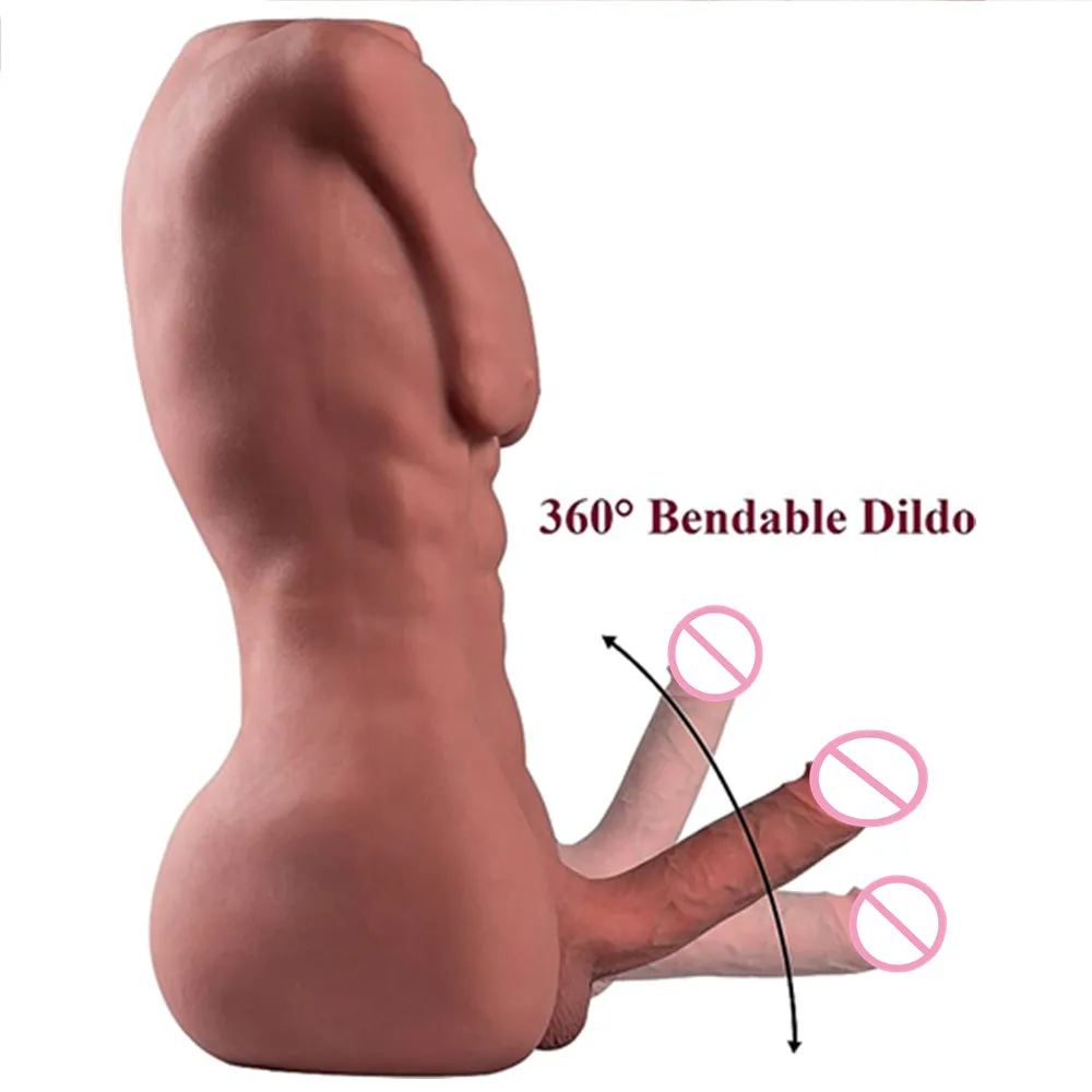 Sex Love Doll Male Torso For Women 3D Man Half Body Realistic Big Long Dildo Penis Female Masturbation Adult Couples Sexy Toys