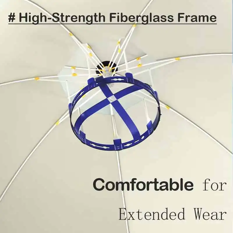 Portable Folding Umbrella Hat UPF 50+ UV Protection Waterproof Hands-Free Gardening And Fishing Sunscreen Head-Wear