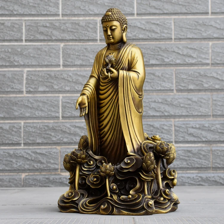 38CM large home Porch lobby efficacious Mascot  Pharmacist Buddha the Medicine copper statue