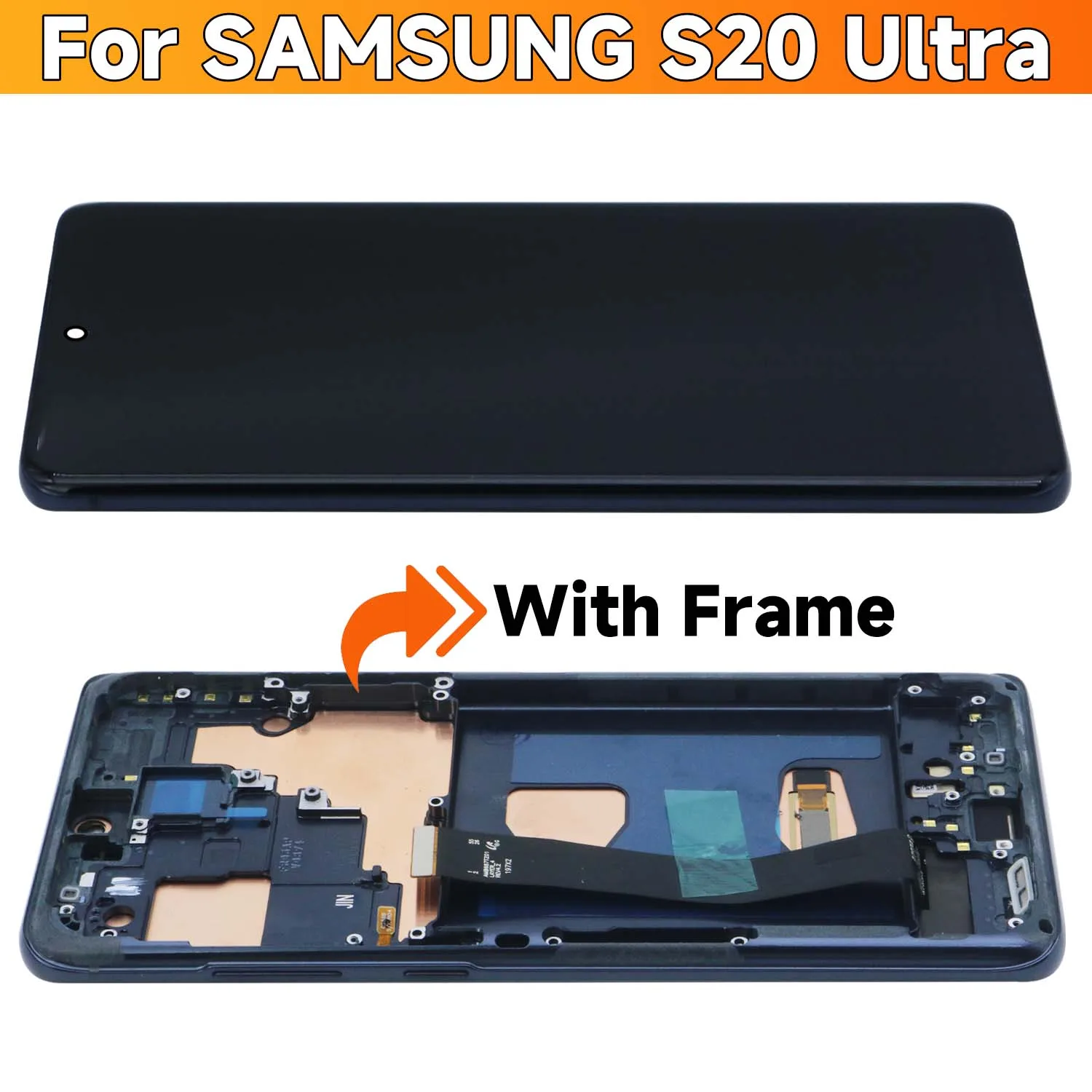 S20 Ultra For Samsung 6.9\'\'For AMOLED S20U G988 G988B/DS LCD Display Touch Screen Digitizer Assembly Replacement