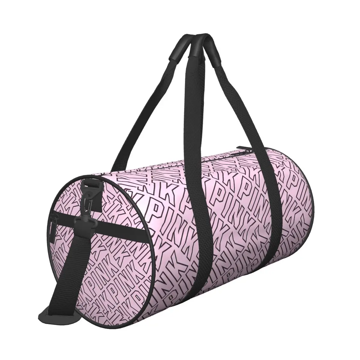 Pink Pattern Letters Print Travel Bag Fashion Sports Bags Large Colorful Gym Bag Male Female Design Weekend Fitness Bag