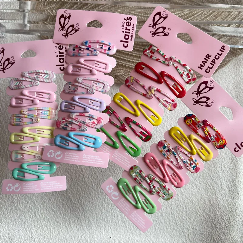 2023 Kawaii Printed BB Clips Hairpins Set Women Children Girls Kid Hair Pins Barrettes Accessories Hairgrips Headdress Ornaments