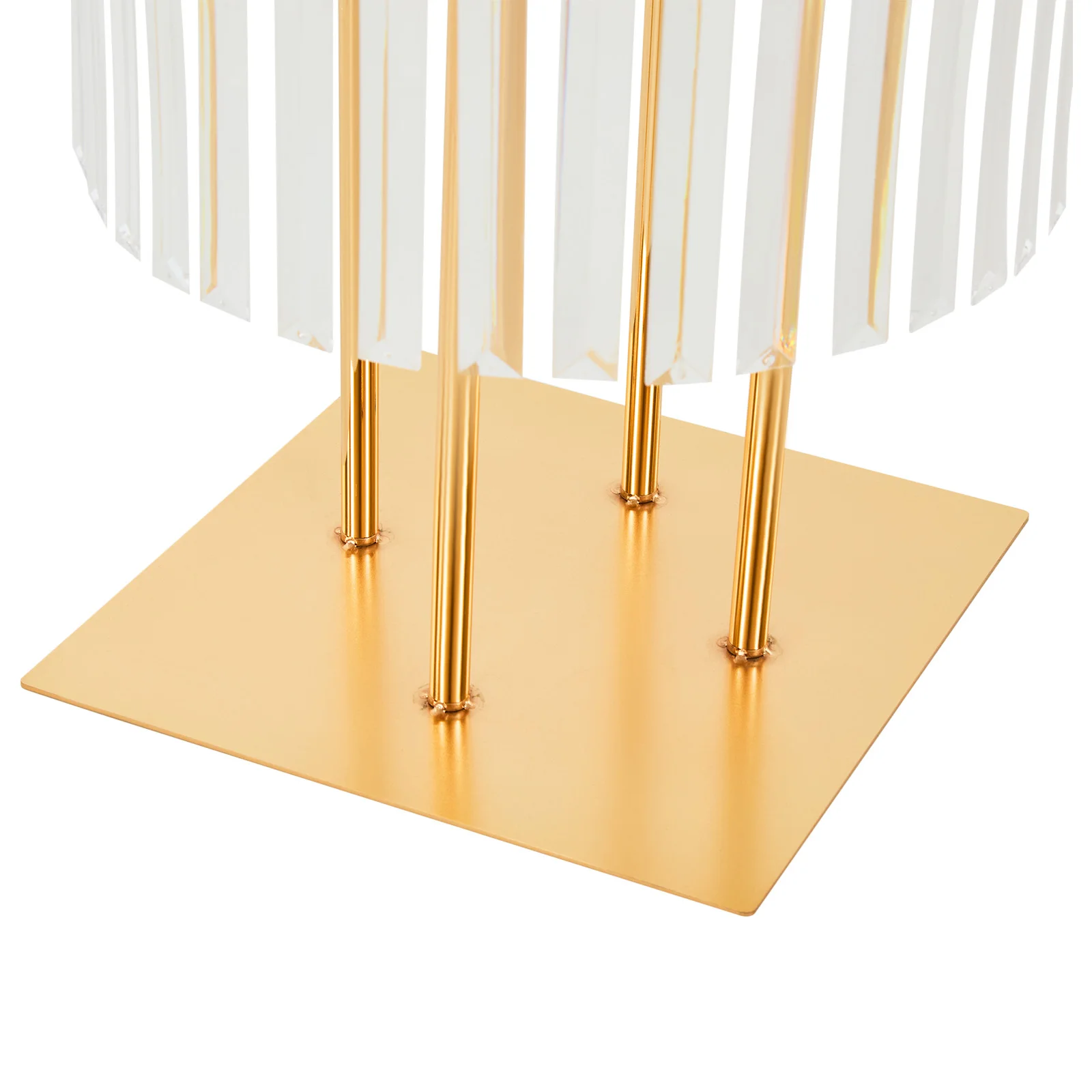 5-Tier Gold Display Stand, 110cm High Crystal Wedding Centerpieces Floral Rack, Free Standing Flower Stand for Banquet, Festival, Birthday Party