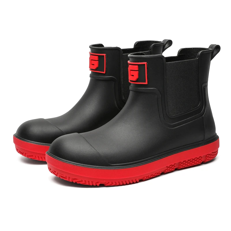 

Unisex Rain Boots Outdoor Waterproof Garden Work Shoes Fishing Rubber Galoshes Non-slip Chef Work Rubber Boots Cotton Rain Boots