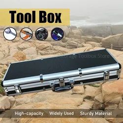 Large Hard Case Hunting Waterproof Safety Tool Box Extra Long Suitcase Safety Instrument Case Aluminum ToolBox for Rifle Air Gun