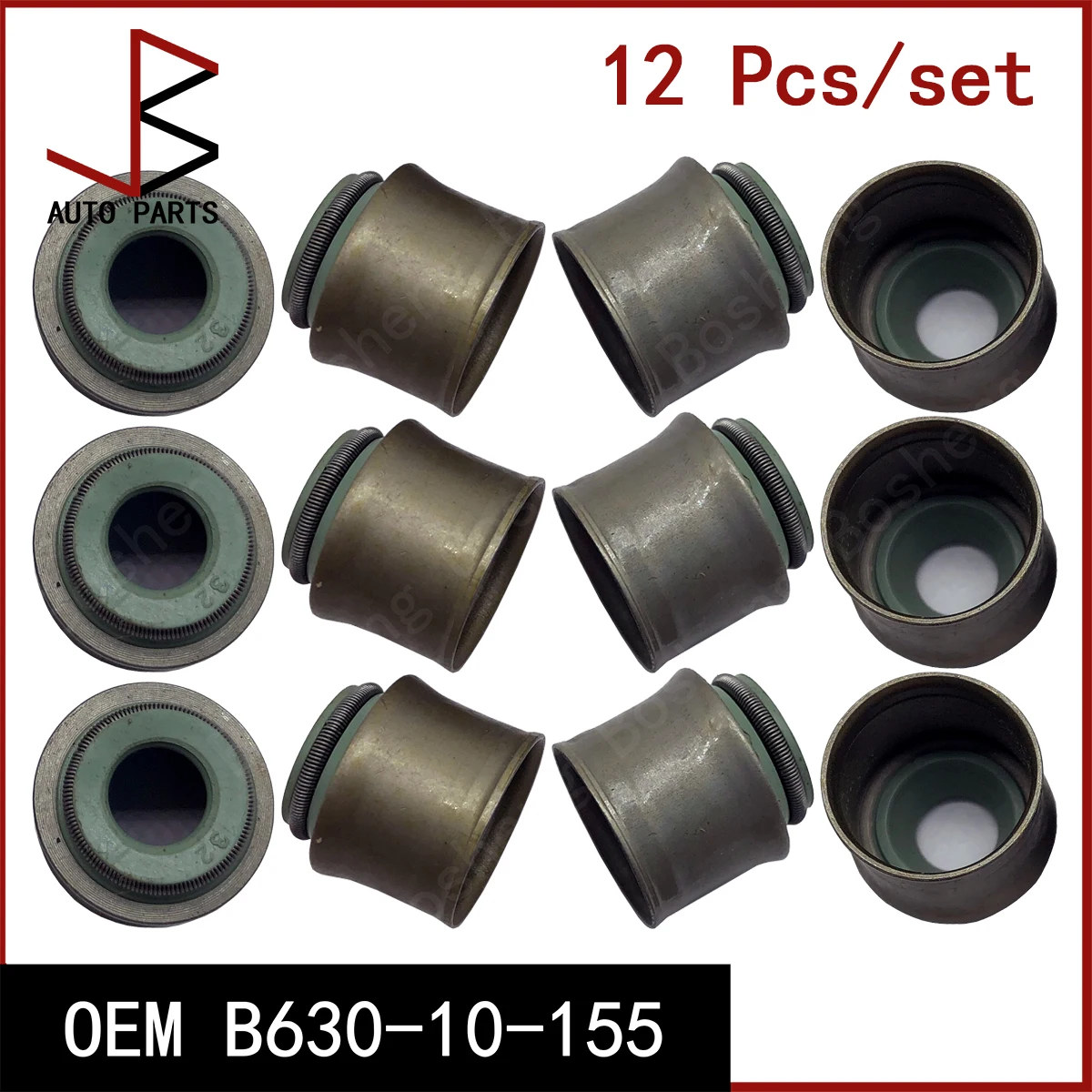 Nuevo Juego de 12 Anillos de Sellado de Válvula OEM B630-10-155 B63010155 B630 10 155 para FORD FREDA Bus 92-02 para MAZDA B-SERIE 98-08