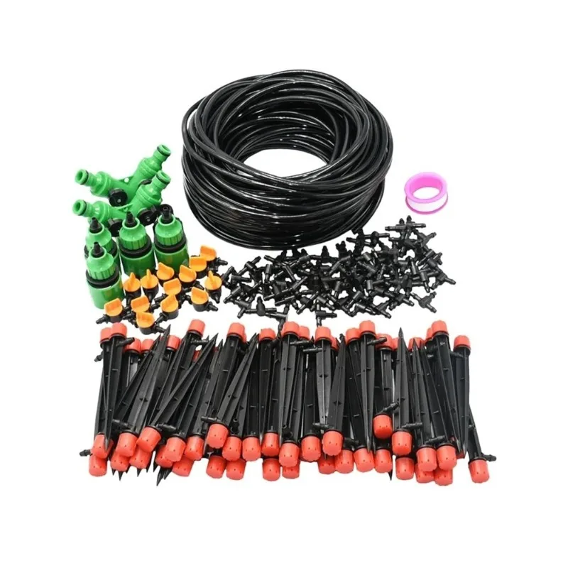 

1/4-дюймовый шланг, система капельного орошения, регулируемый на 360 градусов, комплект спринклеров с 8 отверстиями, капельная насадка с микропотоком, полив сада