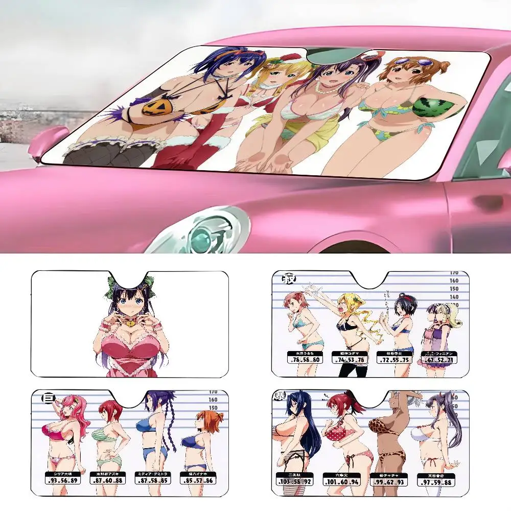 

АНИМЕ Макен-ки! Автомобильный солнцезащитный козырек, зонтик от солнца на лобовое стекло автомобиля, защита от ультрафиолета и внутренний охладитель