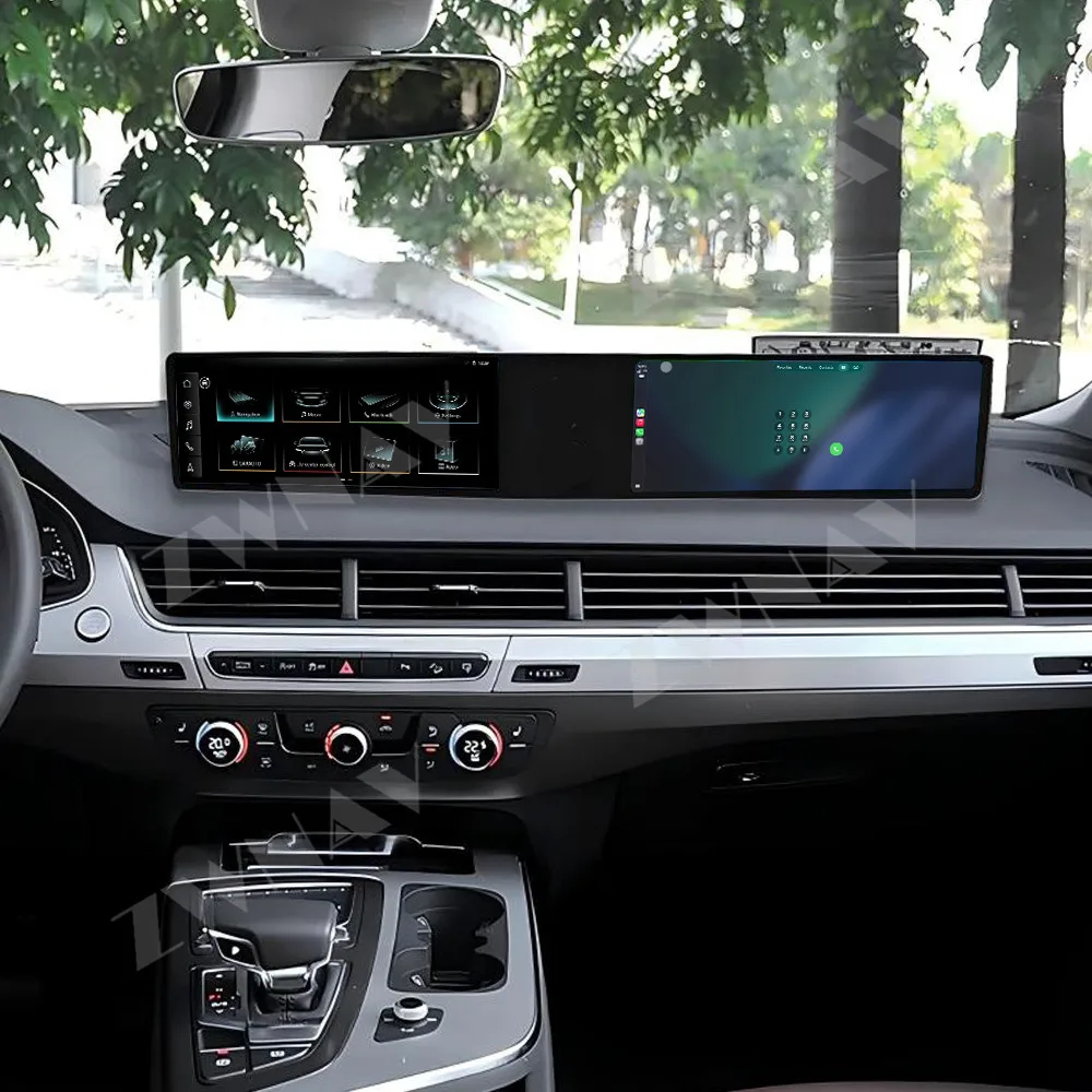 

Автомобильный радиоприемник Carplay Android 13 12,3 + 12,3 дюйма с сенсорным экраном для Audi Q7 2016-2020, автомобильный мультимедийный плеер, GPS-навигация, авто стерео