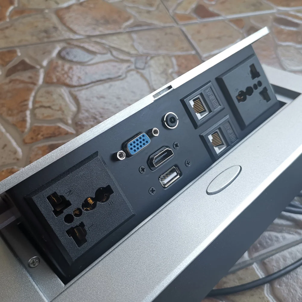 Imagem -05 - Caixa de Conexão Portátil para Sala de Reunião Saída Pop-up Utilitário Umedecido Conveniente 1pc