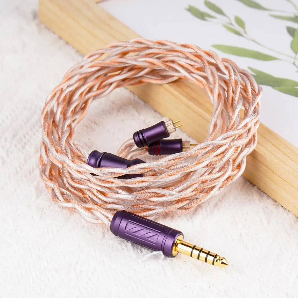 NICEHCK TriSPC 7N Trzy Typy Srebrzonych Miedzianych Przewodów HiFi do Słuchawek 2Pin MMCX 4.4mm do Davinci Cantor ORIGIN Himalaya — zdjęcie produktu 6