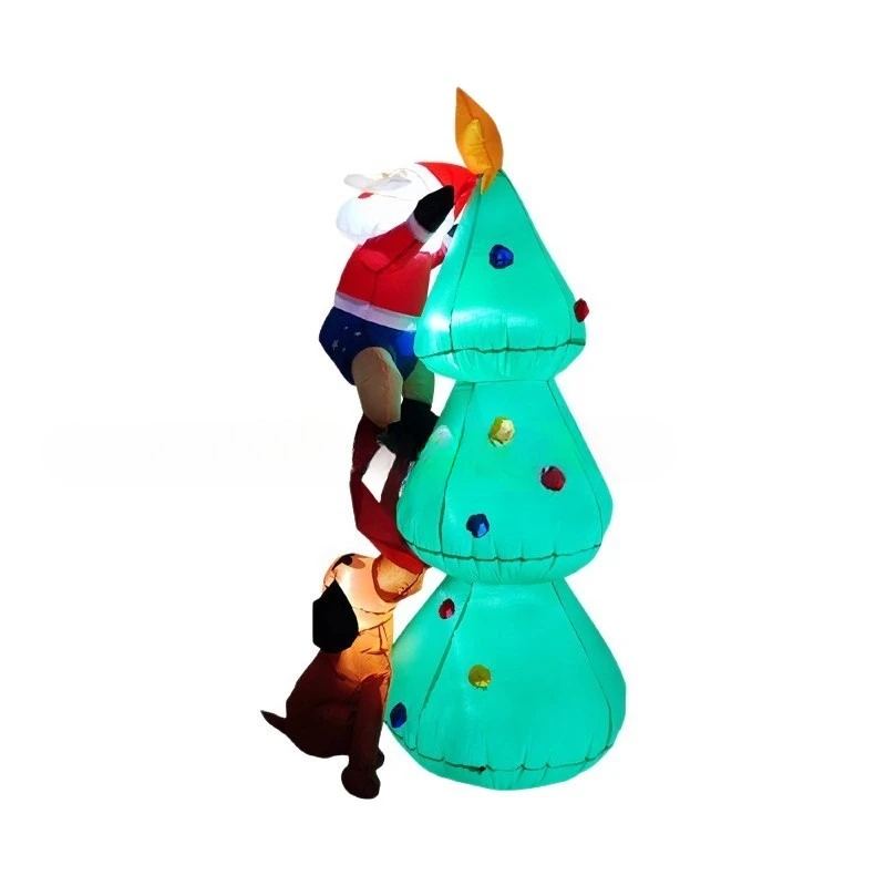 1.8M  Christmas Liquidation Santa Inflatable Outdoor Tree Christmas for Outdoor Garden Christmas Decoration