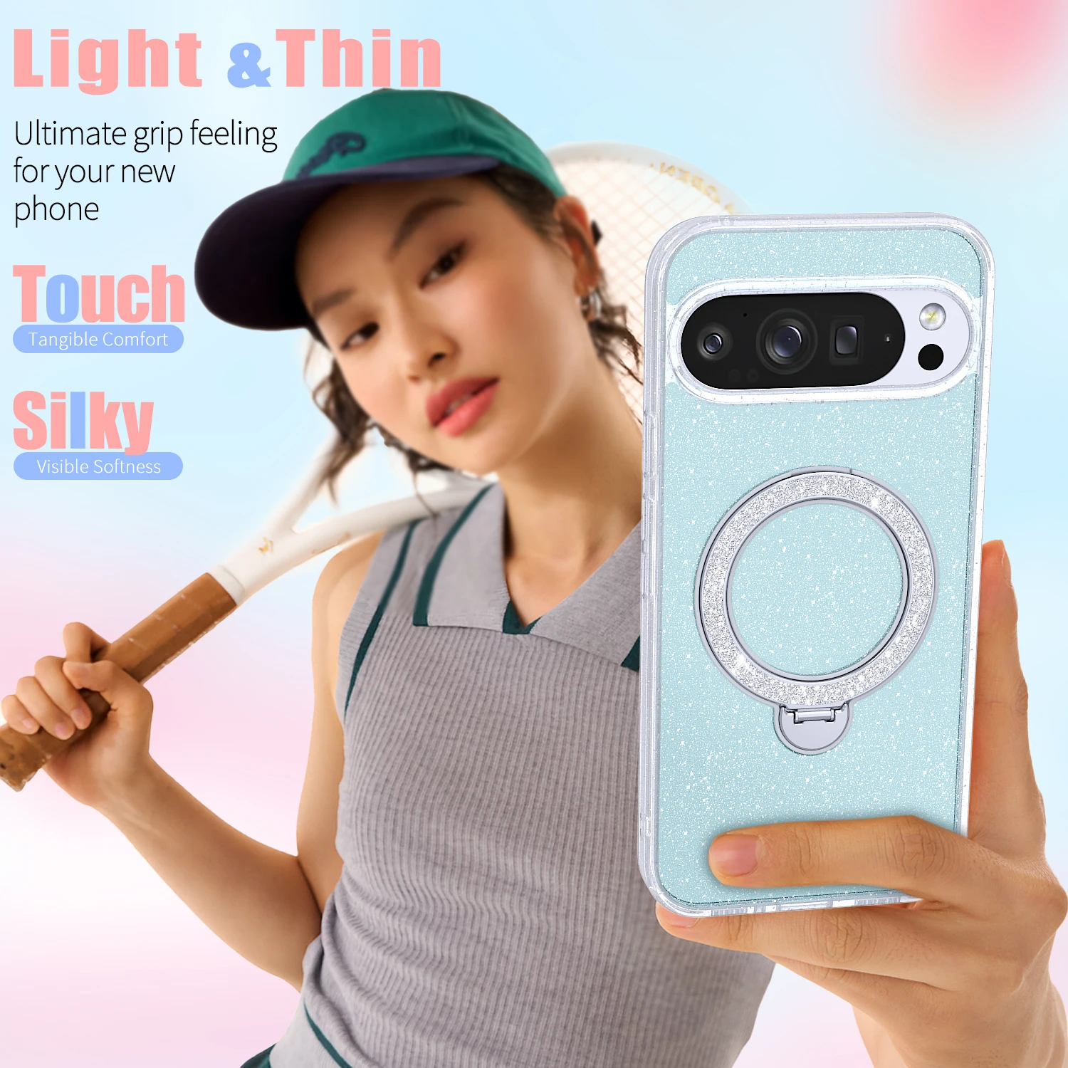 Glitzernde magnetische Handyhü – Phone Kickstand Ring Bewertung und Preis