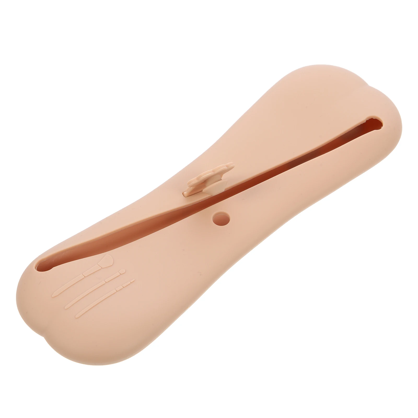 

Silicone Makeup Brush Holder Brush Storage Bag Travel Makeup Tool Organizer Durable Lightweight Compact For Women