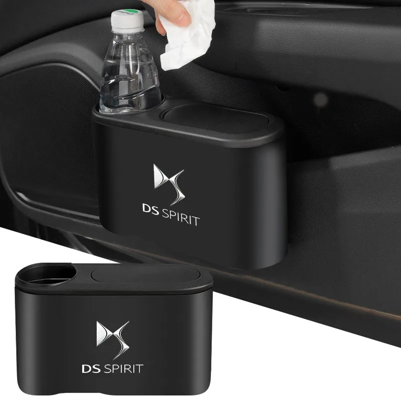 

New Portable Hanging Mini Car Trash Can Wastebasket Trash Can with Lid For DS SPIRIT DS3 DS4 DS4S DS5 DS 5LS DS6 DS7 WILD RUBIS