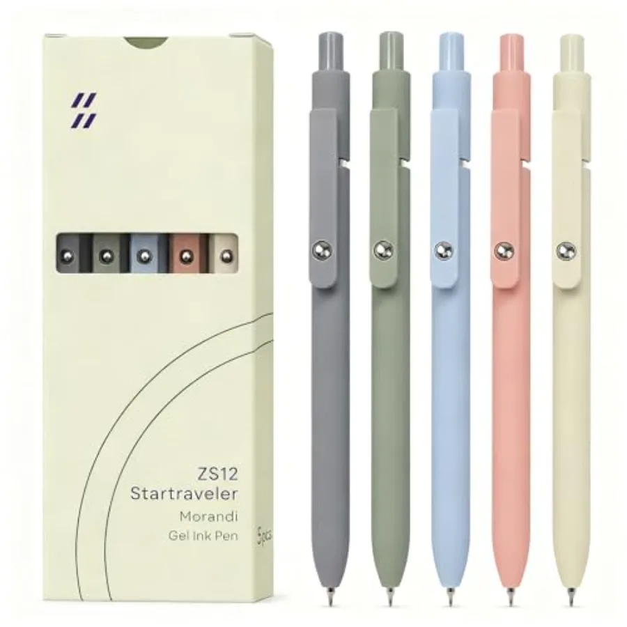 

Gel Pens, 5pcs 0.5mm Quick Dry Black Ink Fine Point Smooth Writing Pens High-End Series Ballpoint for Office School Supplies Mo