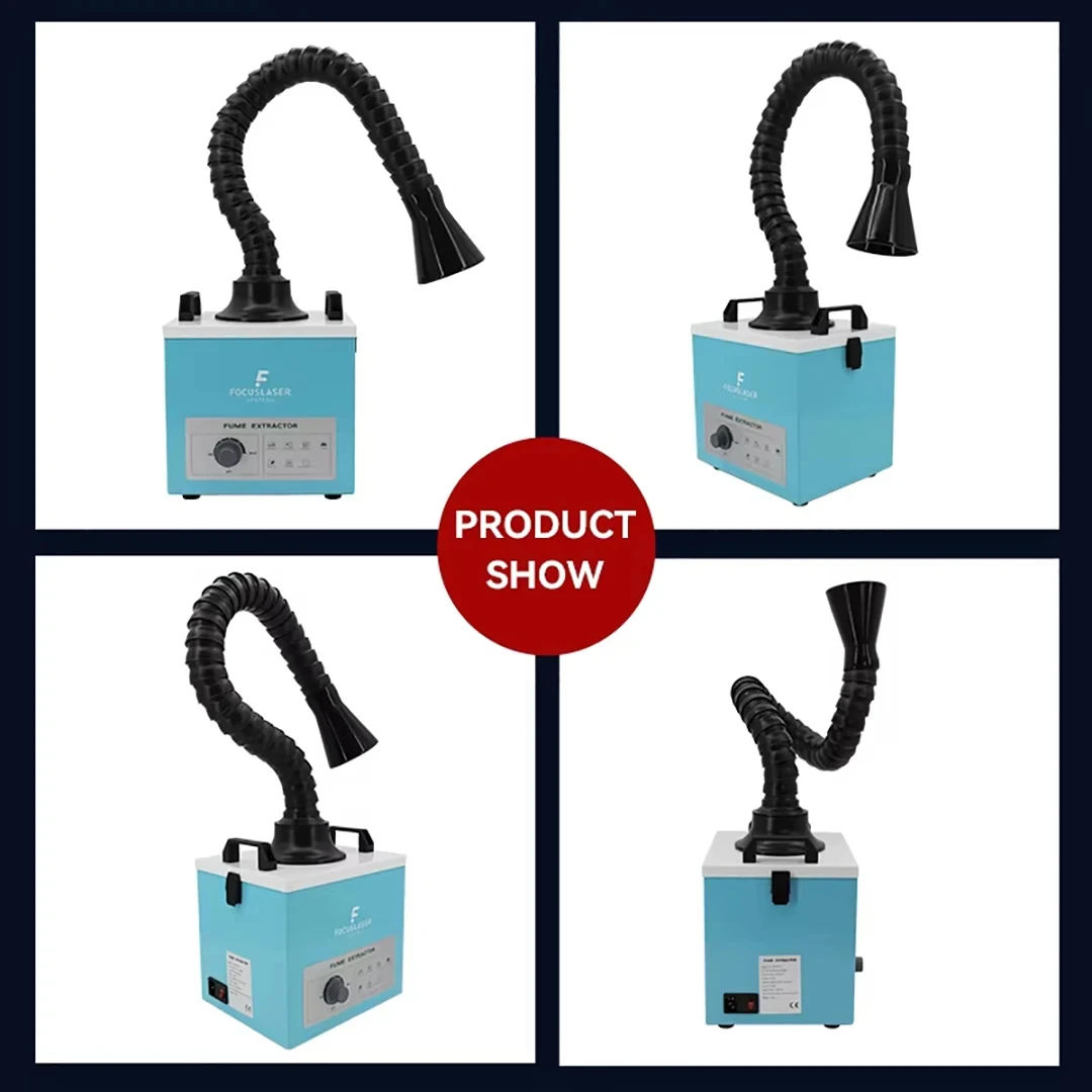 เครื่องดูดควัน 150w สำหรับเครื่องเลเซอร์มาร์กกิ้ง เครื่องแกะสลัก เครื่องเชื่อม กำจัดฝุ่นละออง พร้อมตัวกรอง