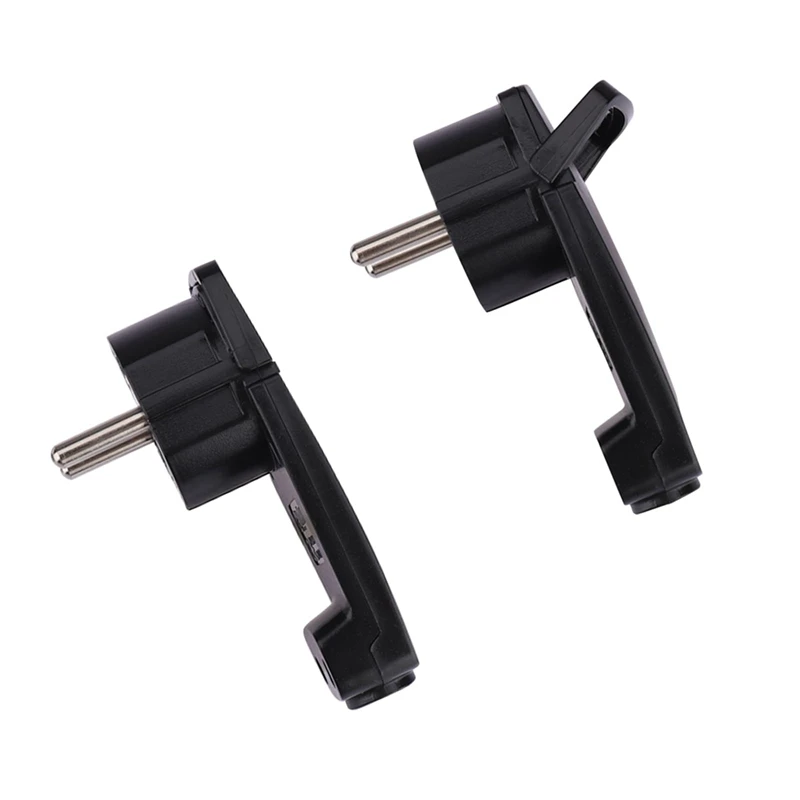 RISE-2Pcs Schuko Angled Plug Flat, Schuko Flat Plug 250 V (16 A), Schuko Plug, Schuko Plug Flat, Eu Plug