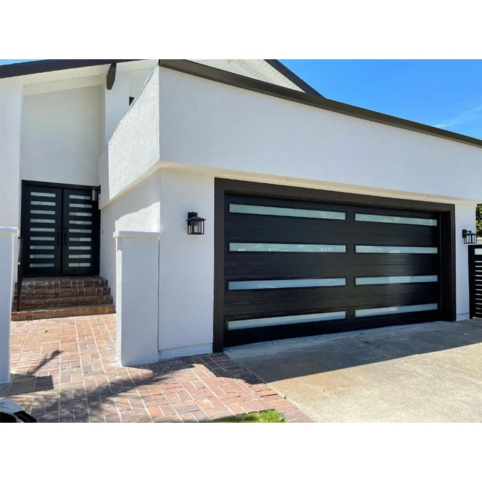 Custom Modern Insulated Garage Doors Residential Vertical Overhead Double Garage Doors For Homes
