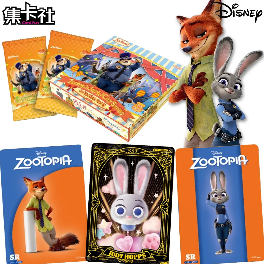 

Card.Fun Официальная подлинная карта DISNEY Zootopia Joyful City Series Коллекционные карты аниме Периферийные игрушки в стиле аниме Флэш-карта Подарки