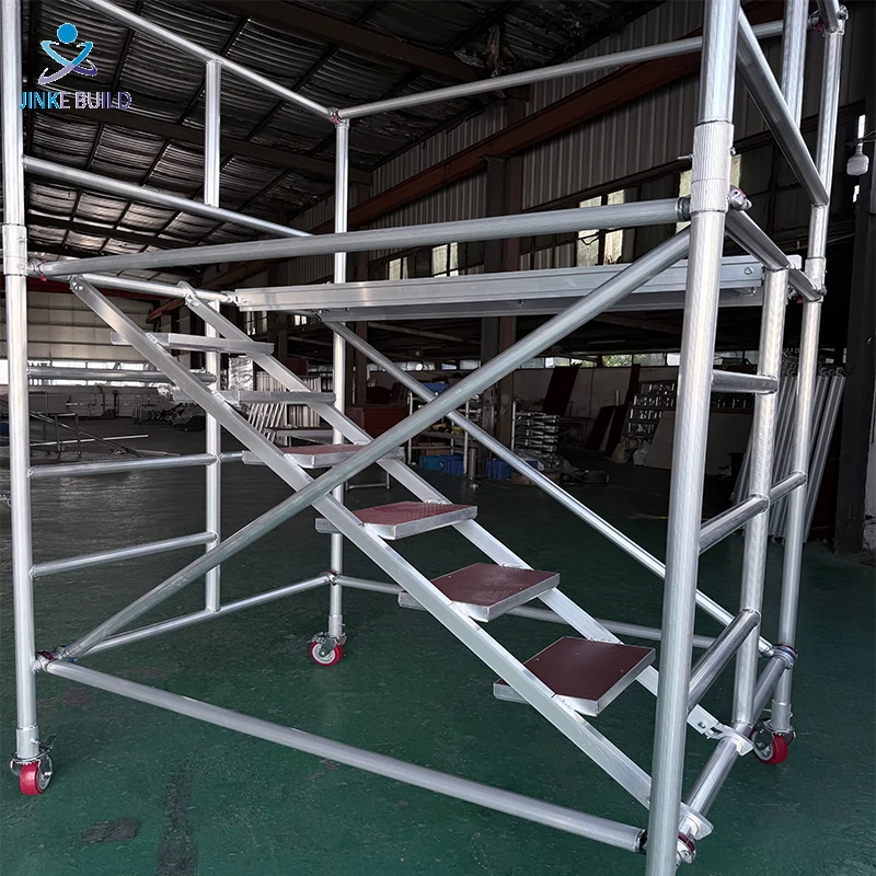 Industrial Portable Design Mobile Aluminium Frame Scaffolding Tower for Modern Construction Hotel Use