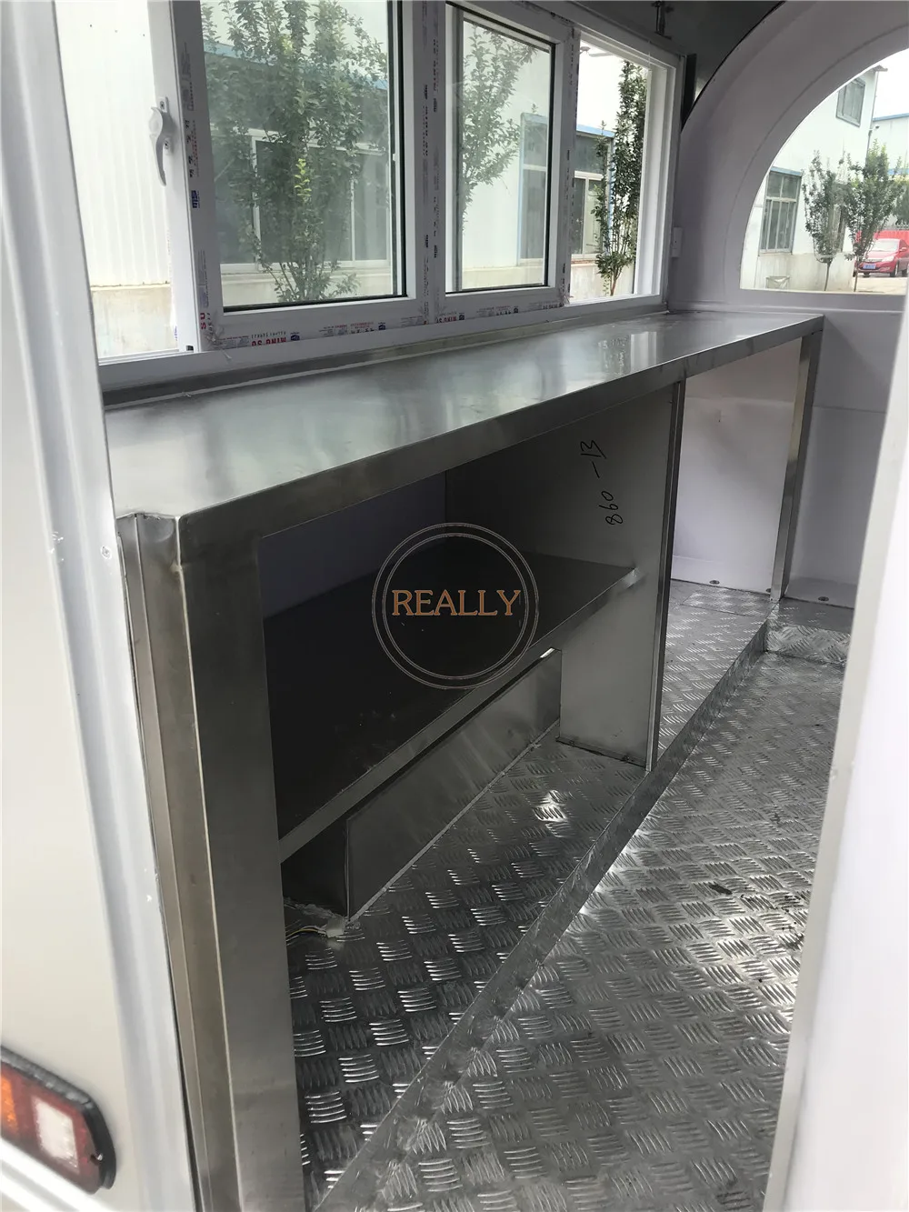 Fabricante de quiosco de comida callejera de 2,8 m de longitud, barbacoa, cocina móvil, carrito de comida rápida, comedor, coche, remolque de comida