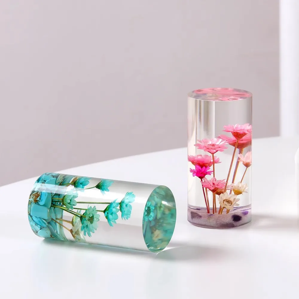 Cylindrical Mirror Silicone Mold, Crystal Drop Glue, Resin Landscape, Handmade DIY Materials, Dried Flower, Specimen Production