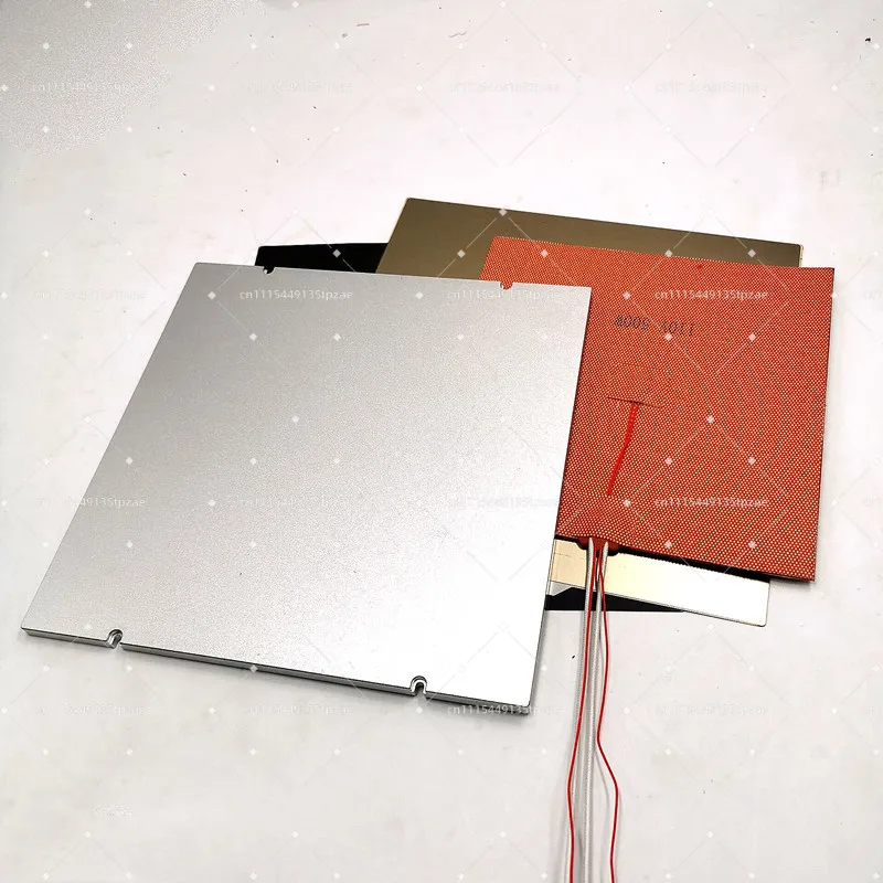 1 Set Super Flat Cast Aluminum Build Plate PEI Heated Bed Silicone Heater 110/220V 250/300/350mm for CoreXY 3D Printer view 3