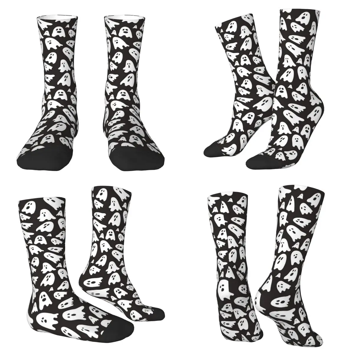 

Cartoon Halloween Ghost Pattern Socks Harajuku Super Soft Stockings All Season Long Sock Accessories for Unisex Birthday Present