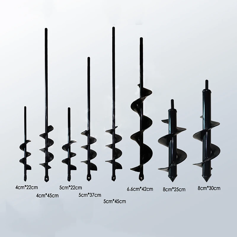 Imagem -03 - Broca Helicoidal para Plantio Broca de Buraco Espiral de Jardim Ferramenta de Plantador de Lâmpada de Flor de Planta Broca de Plantador de Terra Escavador de Furos