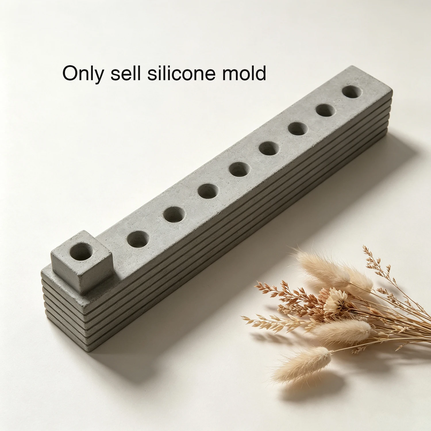 Silicone Mold For Hanukkah Menorah 9‑Branch Candle Holder, DIY Chanukah Judaica Candelabra  Mould, Jewish Festival Home Mold