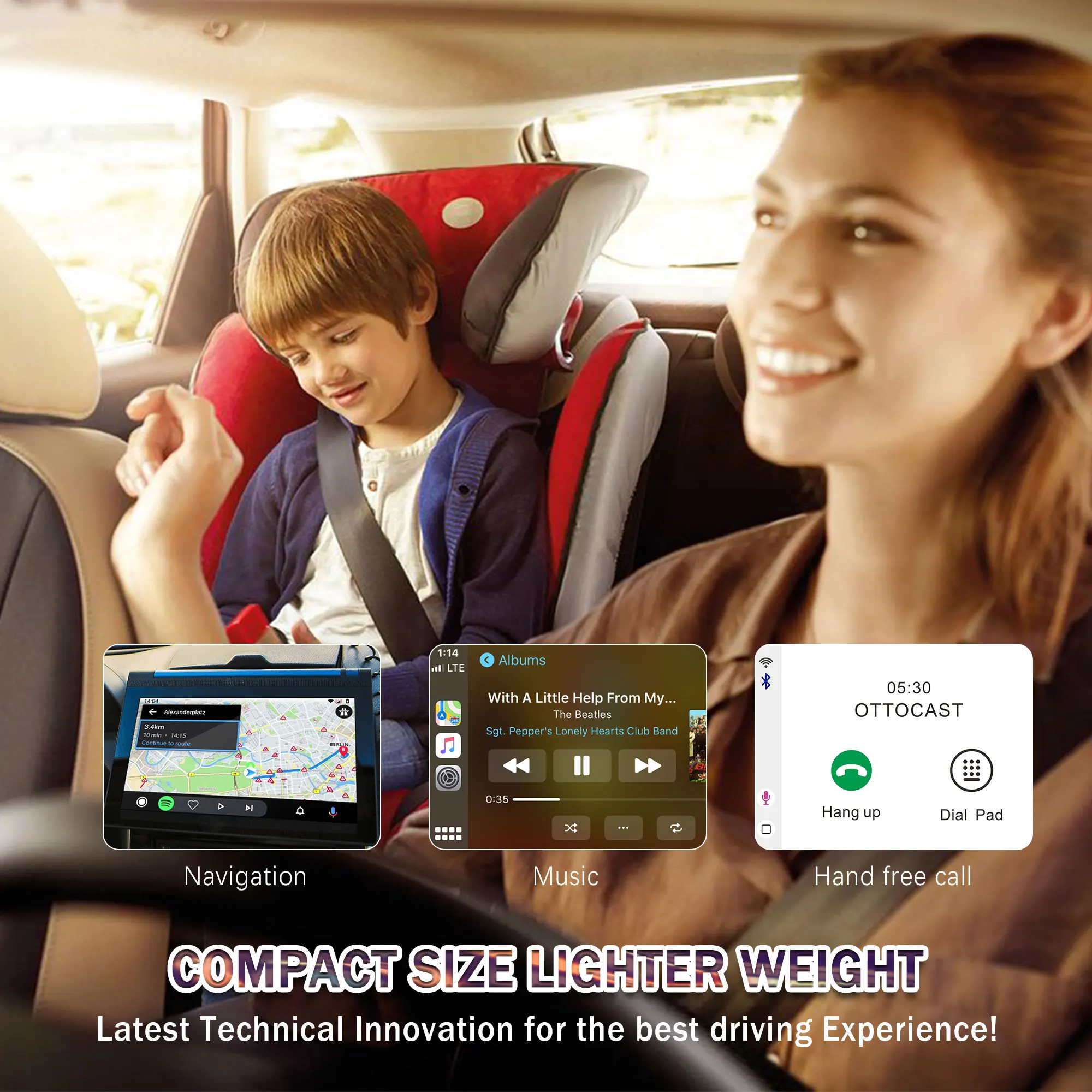 OTTOCAST Audi Proshe Benz VW Volvo Toyota용 에어 무선 카플레이 어댑터, USB 동글, OEM 멀티미디어 플레이어, U2