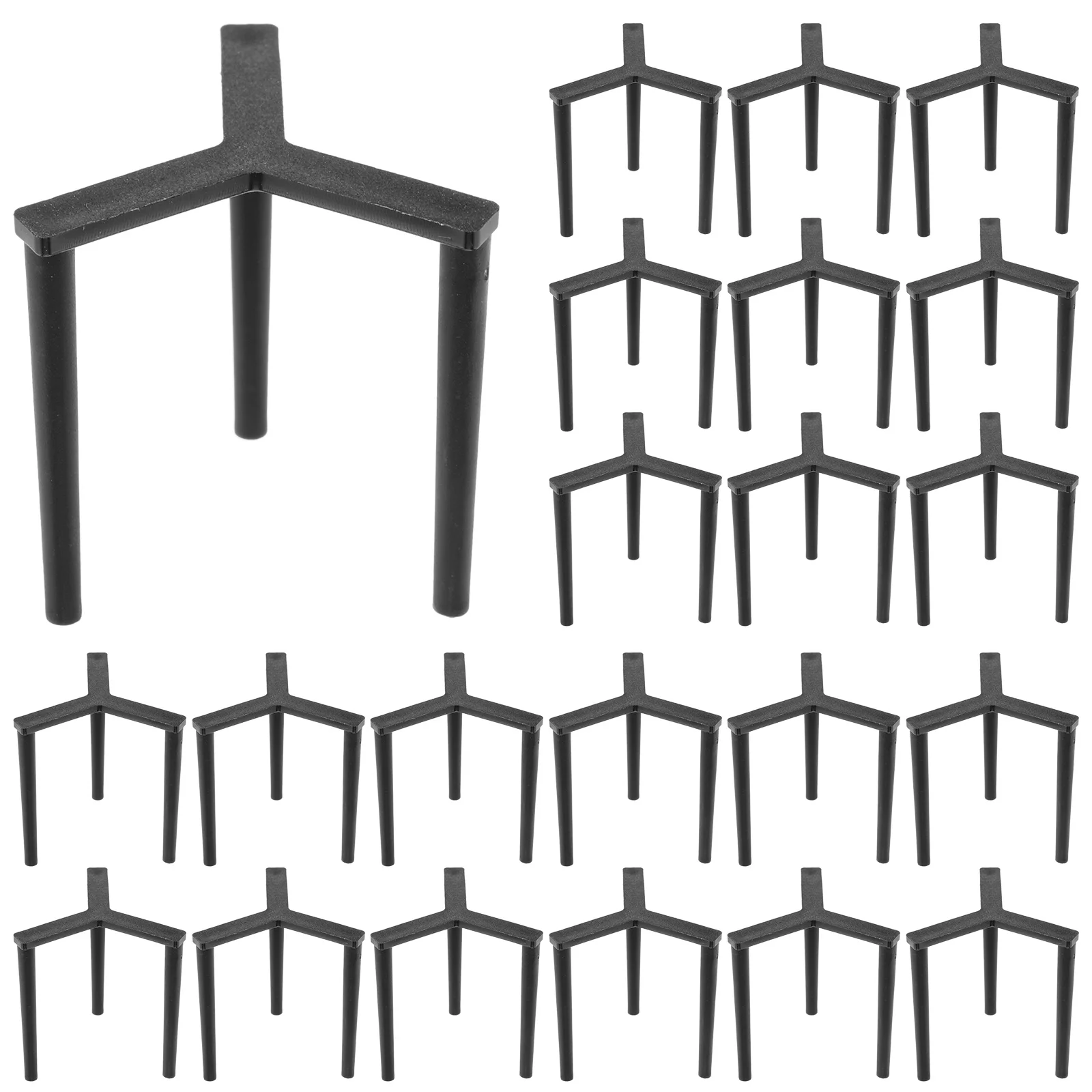 200 قطعة من واقيات البيتزا، رفوف ترايبود قابلة للتكديس لتقديم الطعام والخبز، إطار تثبيت مضاد للالتصاق، حامل بيتزا