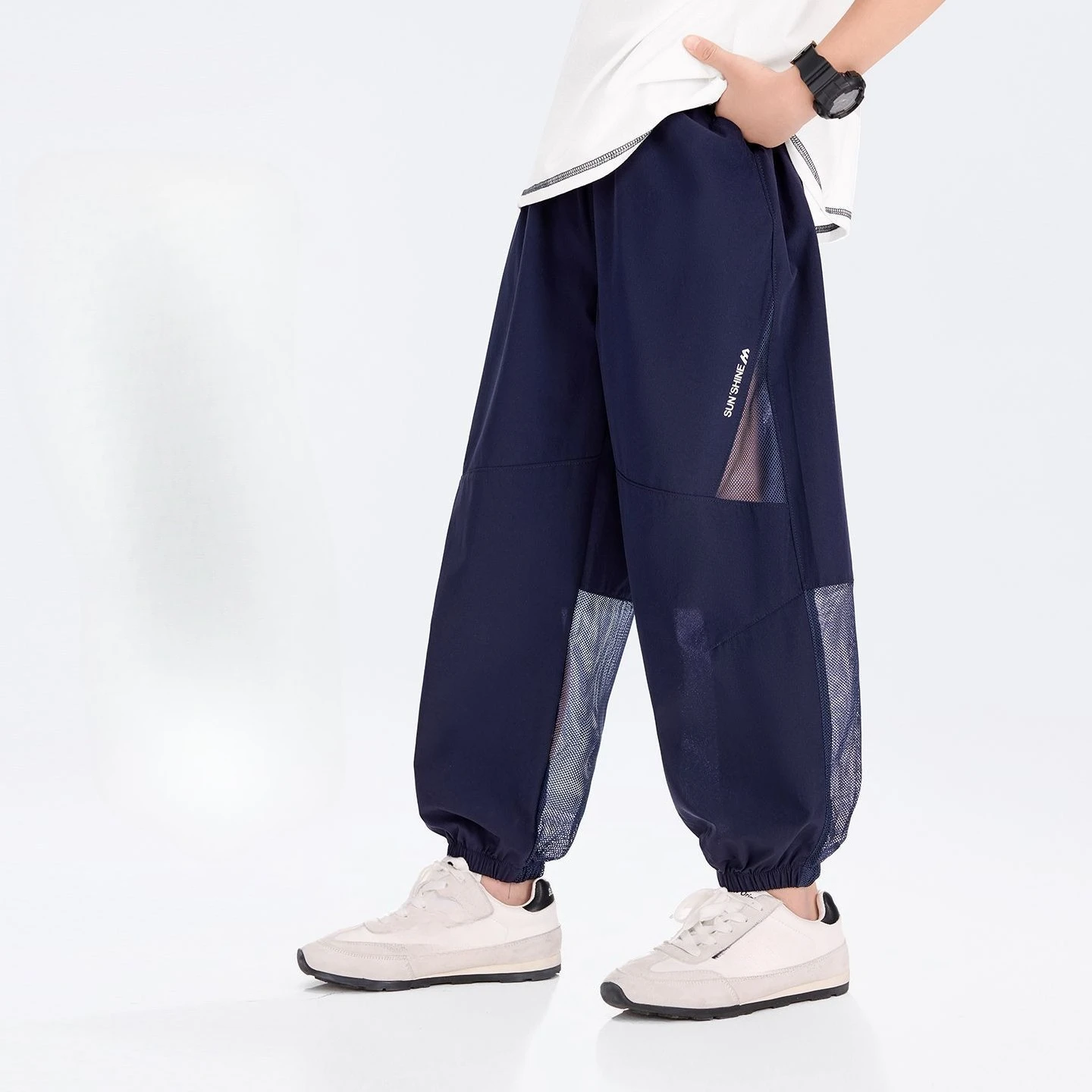 Boys Mesh Mosquito Pants 2026 New Summer Kids Breathable Quick Dry Lightweight Trousers Children Casual Long Pants