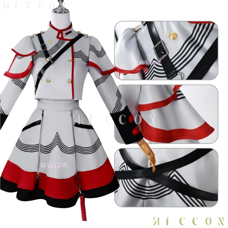 كاسان تيتو أزياء تنكرية شعر مستعار الظاهري المعبود المغني زي لوليتا فستان حفلة الهالوين تنورة دعوى النساء فتاة المعرض معطف الأحذية