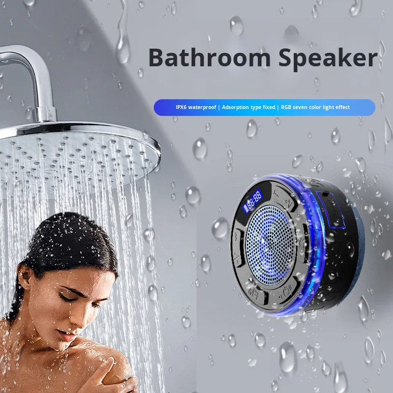 

Manufacturer's In-Stock Items Mini Wireless for Bluetooth Speaker RGB 5W Waterproof Large Suction Cup for Home Outdoor Bathroom