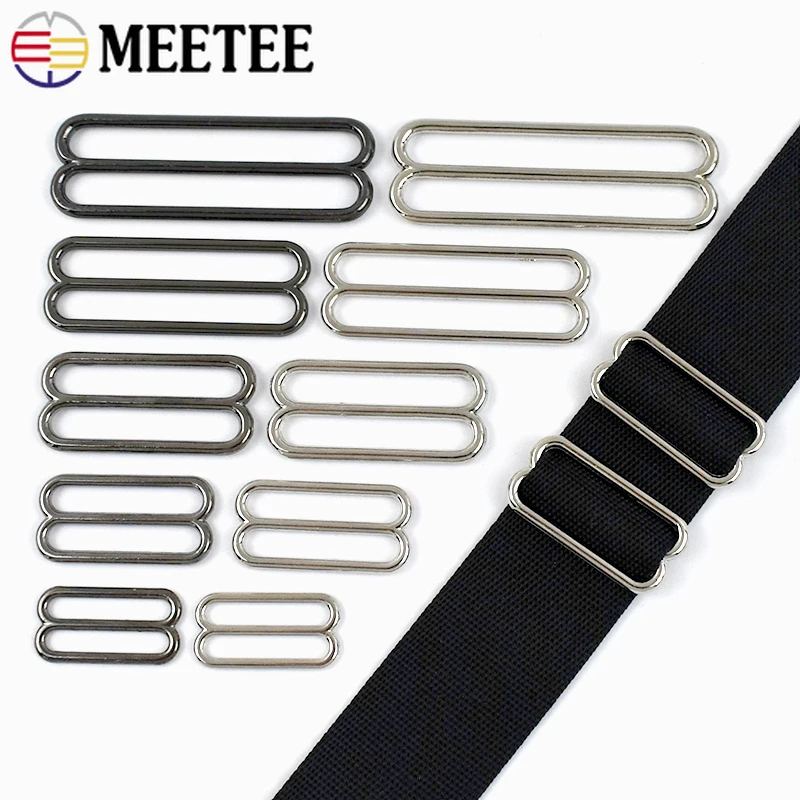 

10/20Pcs 20-50mm Metal Tri-Glide Slider Buckle for Bra Strap Adjust Hook Belt Bikini O Ring Clasp DIY Sewing Garment Accessories