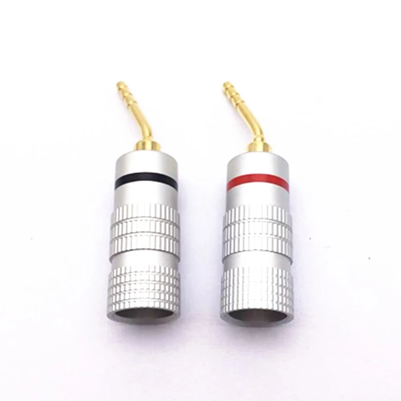 金メッキのバナナプラグ,4mm,金メッキケーブルピン,天使のワイヤー,ビデオ,スピーカー,オーディオ,ケーブルコネクタ用