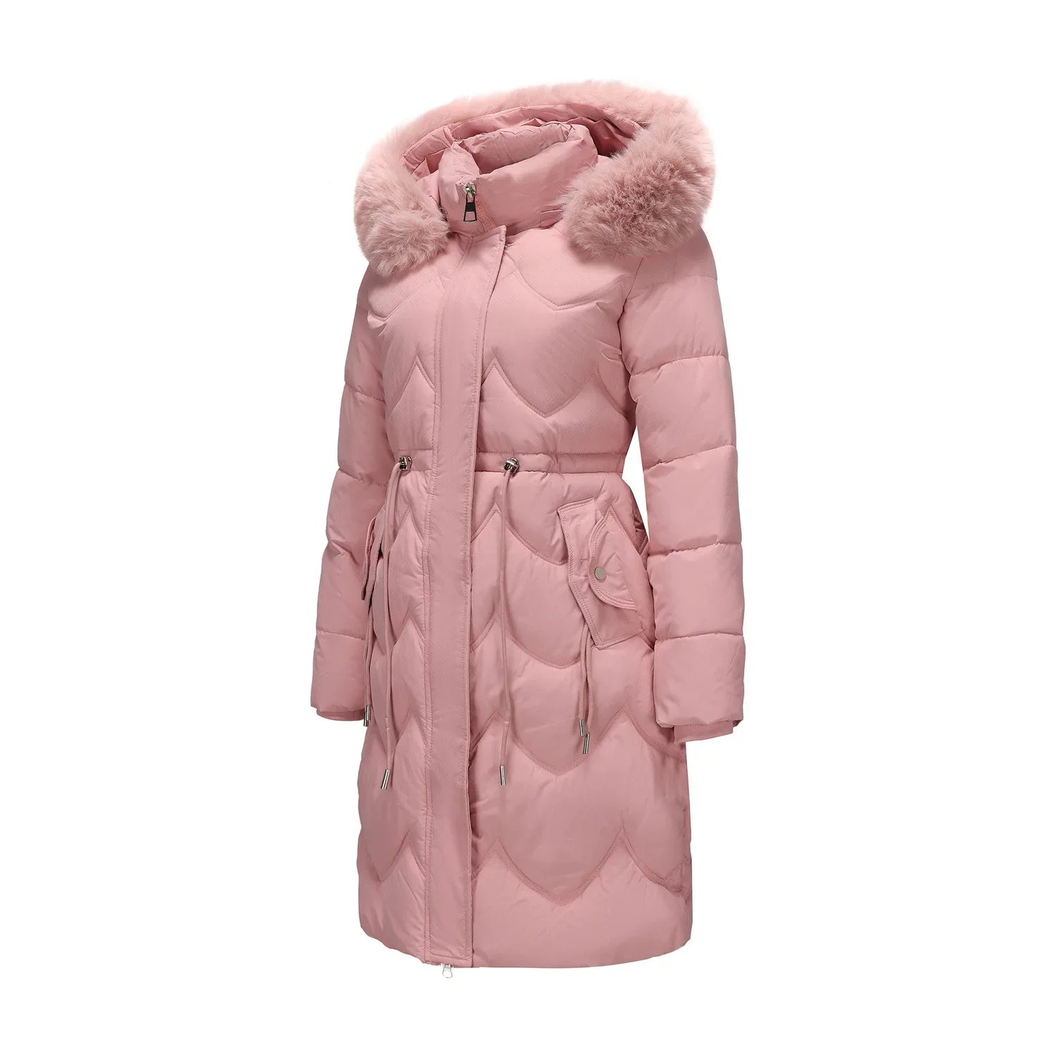 Jaquetas de inverno femininas casacos roupas femininas tamanho grande gola de pele comprimento médio outerwears estofamento puffer jaqueta parkas