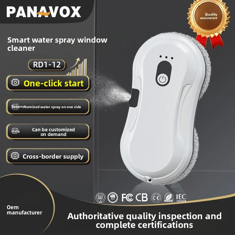 Ultra Thin Smart Window Cleaning Robot Automatic Water Spray Remote Control Glass Cleaner