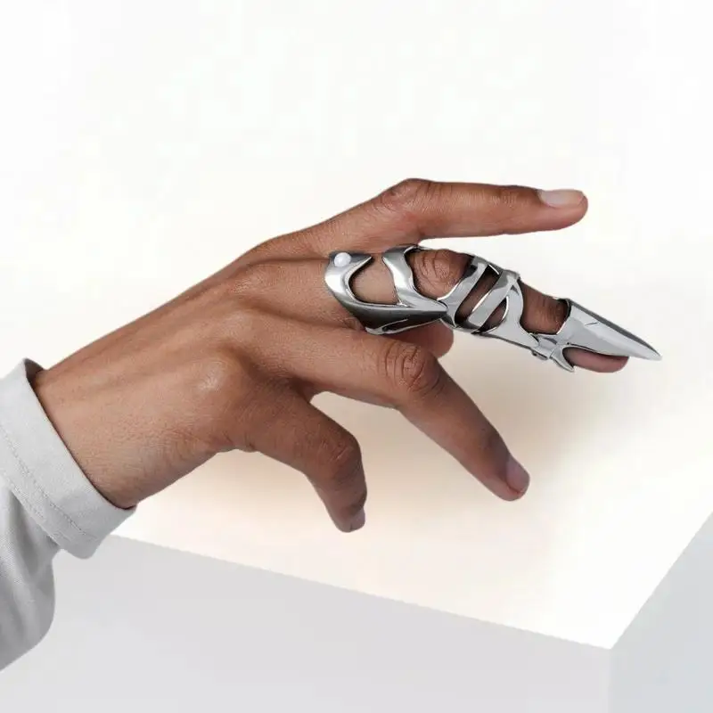 Armure gothique d'articulation de Cosplay, anneau de chevalier en métal de joint de défilement de machines de Rock, pièce de mode multicouche Punk