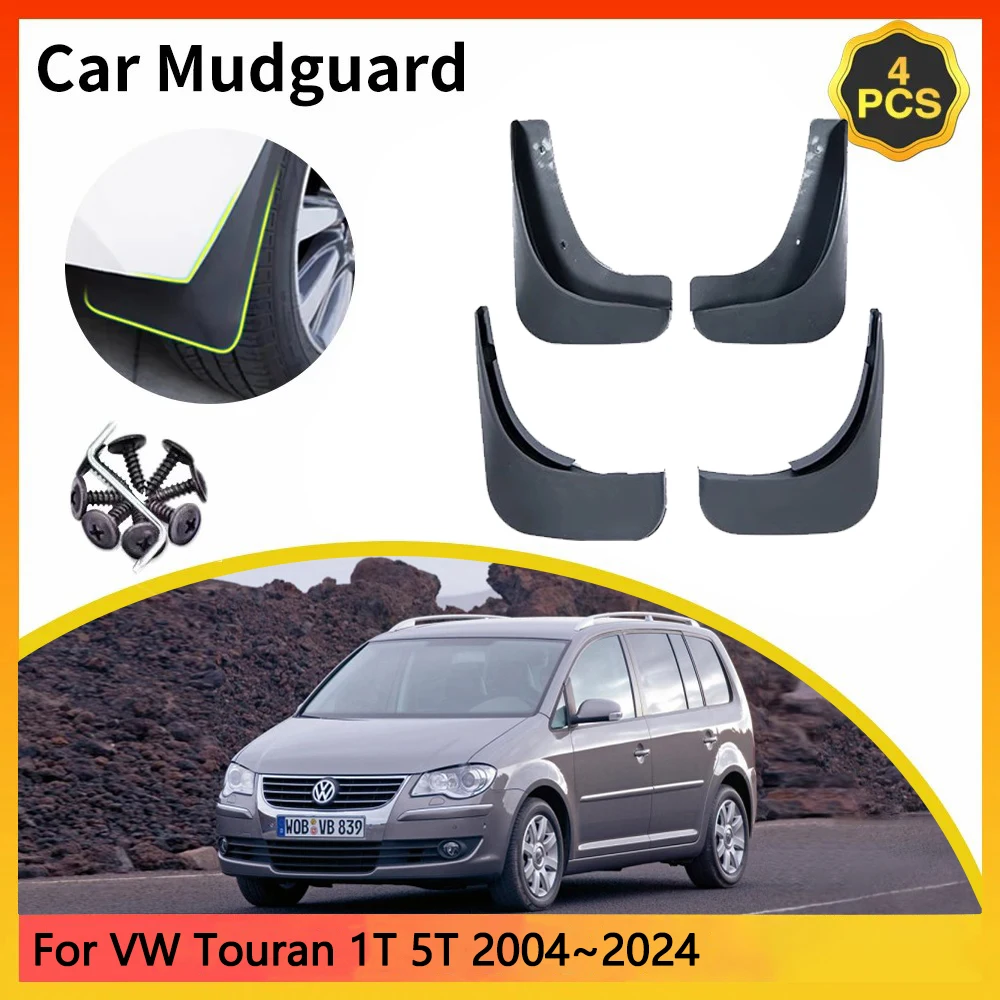 For Volkswagen VW Touran 1T 5T MK1 MK2 2004~2024 2005 2006 Car Mudguards Mudflap Mudguard Splash Guards Mud Flaps Fender Auto