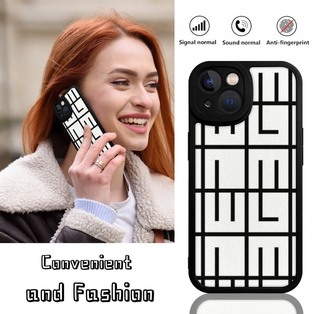 LOSS (Negro) Funda de teléfono para iPhone 15 Pro Max Plus Funda de silicona suave