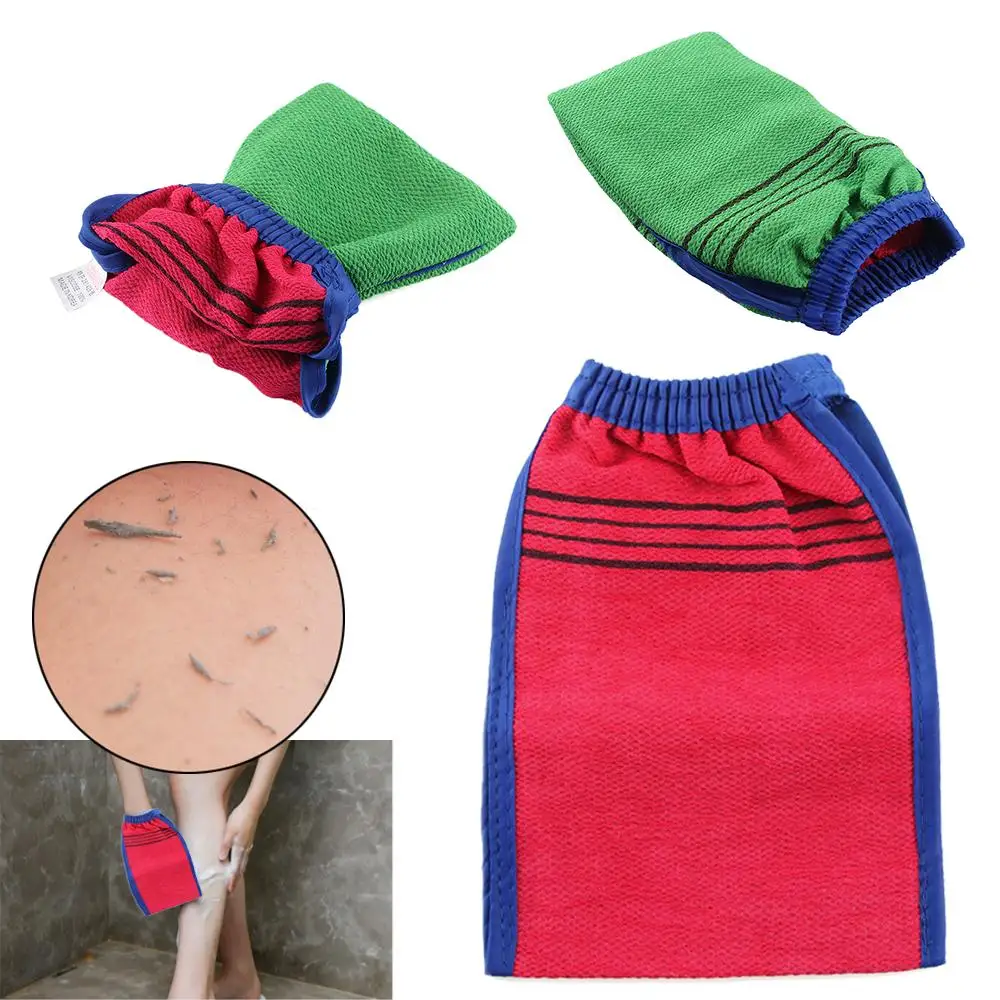 

Two-sided Bathroom Products Body Cleaning Shower Spa Exfoliator Bath Glove Dead Skin Removal Scrub Mitt