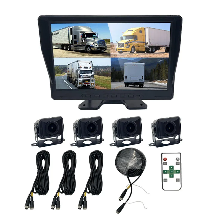 Wemaer 10.1 بوصة AI نظام الكاميرا العكسية كشف مركبات المشاة للشاحنات والمقطورات RVs ومركبات البناء